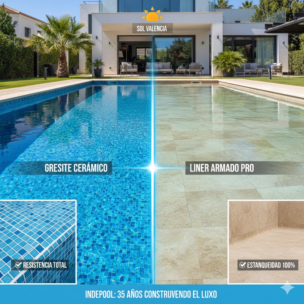 Gresite o Liner comparativa técnica en Valencia